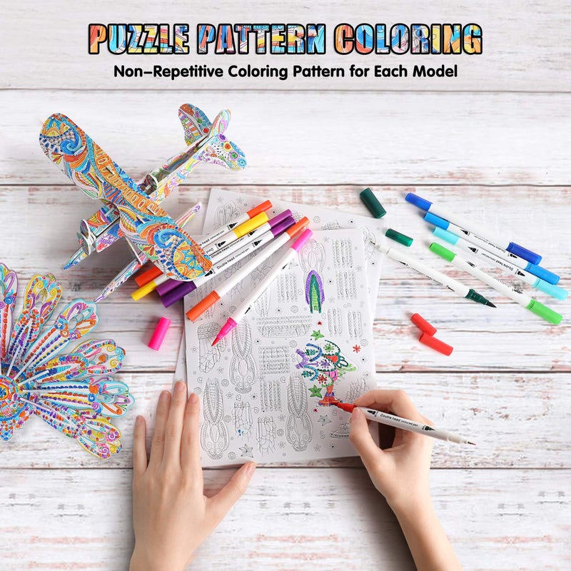 BEARUN 3D Coloring Puzzle Set, Arts and Crafts for Girls and Boys Age 6 7 8 9 10 11 12 Year Old, Fun Educational Painting Crafts Kit with Supplies for Kids, Birthday Toy Gift for Kids - Image 2